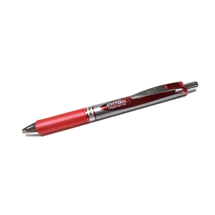 ปากกา แบบกด PENTEL ENERGEL 1.0 BL80 สีแดง_0